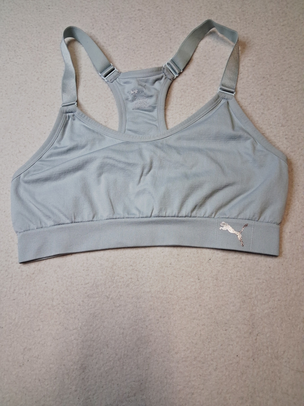 4/20$ Puma Light Gray Sports Bra Top - Girls
